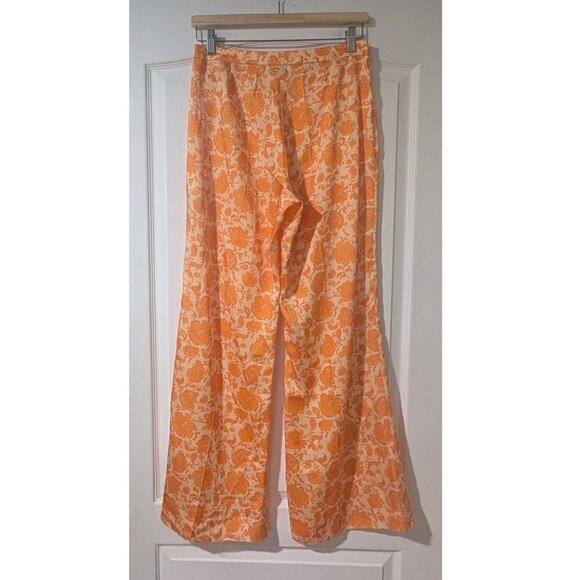 Sandro | Trapani Floral Trousers In Orange - Picture 5 of 13